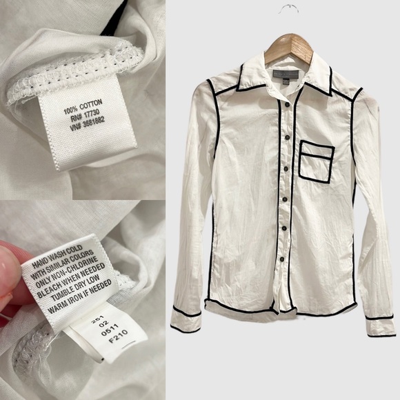 Proenza Schouler for Target White Black Piping Shirt - Picture 16 of 16